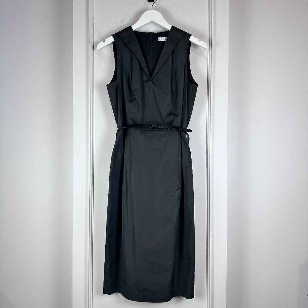 Max Mara Cotton Belted Sleeveless Dress